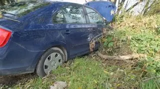 Zderzenie skody i renault