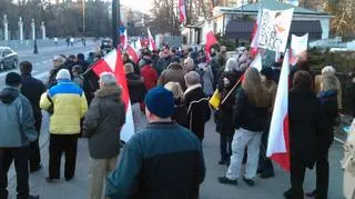 Protest przed ambasadą rosyjską