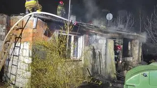 Pożar domu jednorodzinnego w Legionowie