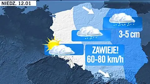 Prognoza na niedzielę: zawieje i deszcz ze śniegiem