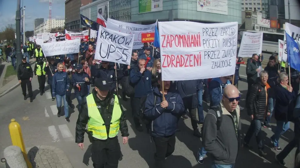 Protest w centrum
