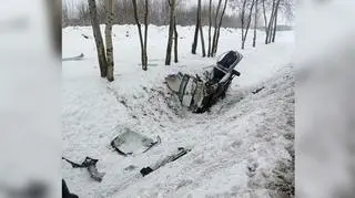 Wypadek na DK50 w Słomczynie