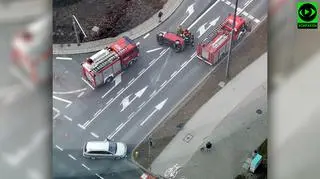 Kolizja na rondzie Jazdy Polskiej 