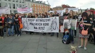 Protest przeciwko hodowli i wywozowi koni na rzeź