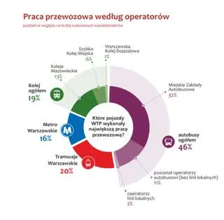 Praca przewozowa operatorów WTP w roku 2020