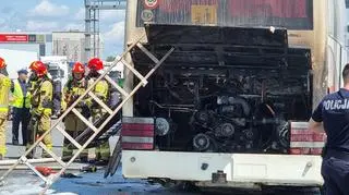 Pożar autobusu z dziećmi