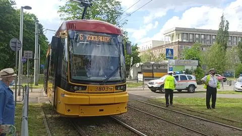 Zderzenie rowerzysty z tramwajem na Jagiellońskiej