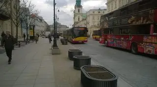 Zepsuty autobus na Krakowskim Przedmieściu