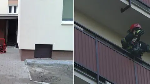 Ogień pojawił się w przedpokoju. Strażacy wyrzucili rzeczy i oddymili blok