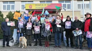 Protest stowarzyszenia "Owocowe Sady Żoliborskie"