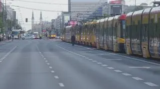 Wypadek autobusu i tramwaju na Marszałkowskiej