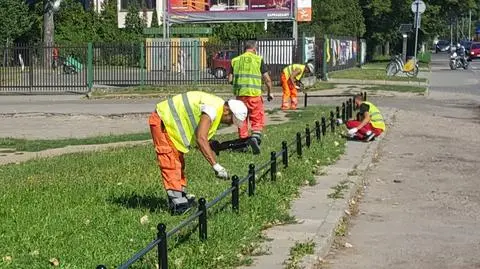 Płotkami walczą z "mistrzami" parkowania na trawnikach