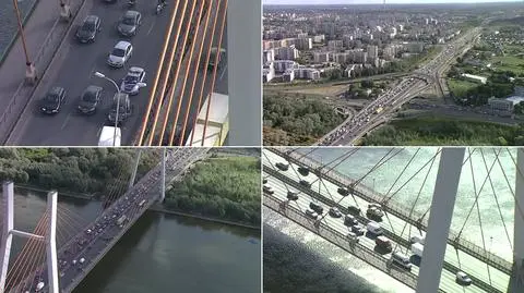 Błękitny 24 nad Siekierkowską. Korek jak okiem sięgnąć