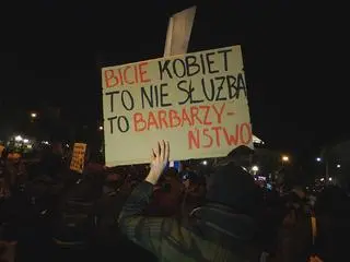 Protest przy Wiejskiej