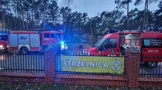 Pożar na strzelnicy 