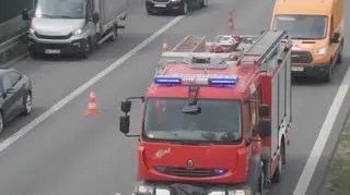 Zderzenie na autostradzie A2