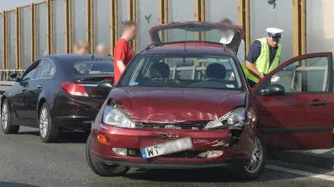 Zderzenie na estakadzie Trasy Siekierkowskiej 