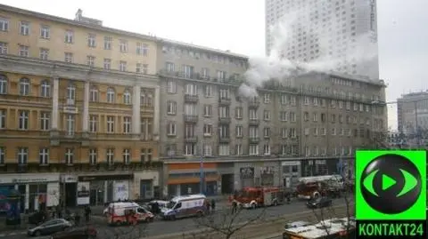 Pożar mieszkania w centrum Warszawy