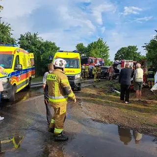 Wypadek w miejscowości Mlęcin 