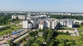 Ulica Modlińska w rejonie osiedla "Winnica"