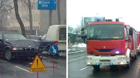 Pechowy dzień tramwajów: korek-gigant i pięć kolizji
