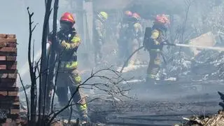 Pożar pustostanu na Kijowskiej 