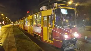 Zablokowany ruch tramwajów