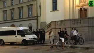 Na Krakowskim Przedmieściu interweniowała policja