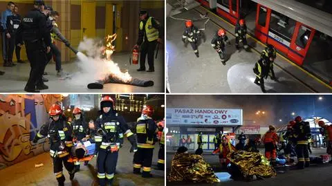 Nocny pożar w metrze. Duże ćwiczenia służb