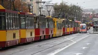 Ruch tramwajów był wstrzymany