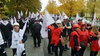 Protest związkowców w Al