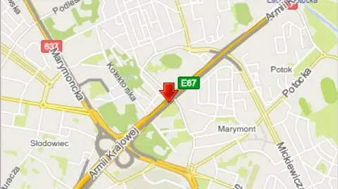 Motocykl zderzył się z ciężarówką. Wypadek na Trasie AK