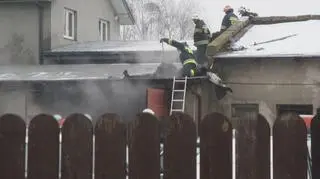 Pożar warsztatu w Zielonkach