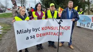 Protest mieszkańców na S7 w Rembertowie