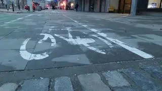 Rozmyta ścieżka na Targowej