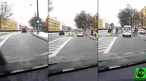 W wyprzedzaniu nie przeszkadzali mu piesi i wysepka