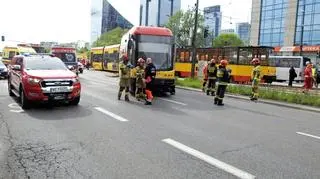 Wykolejenie tramwaju w Alejach Jerozolimskich