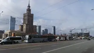 Protest branży autokarowej w Warszawie