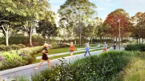 Park linearny w miejscu dawnych bocznic. Bez planowanej drogi dla rowerów