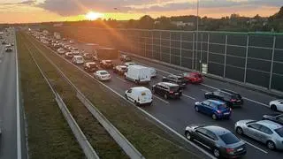 Utrudnienia na A2 przy zjeździe na Pruszków