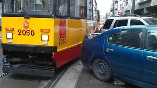 Zablokował tramwaje na Środkowej