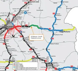 A2 Kałuszyn - Groszki. Mapa