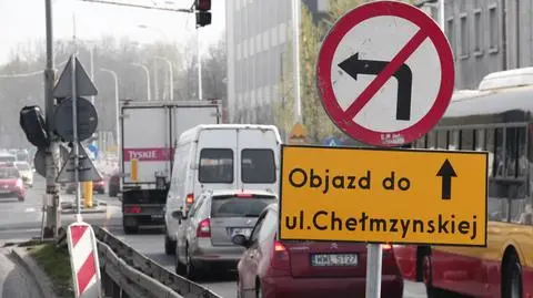 Chełmżyńska zamknięta, na objazdach korki