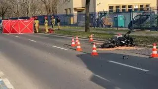 Zderzenie z udziałem motocyklisty 