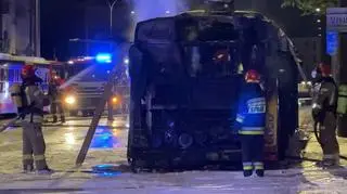 Pożar autobusu na Globusowej