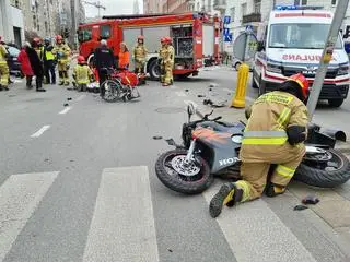 Wypadek z udziałem motocyklisty 