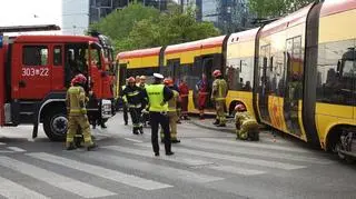 Wykolejenie tramwaju w Alejach Jerozolimskich