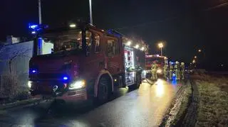 Pożar w miejscowości Krosna Wieś