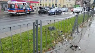 Wypadek przy alei Jana Pawła