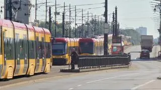 Awaria tramwaju na moście Poniatowskiego